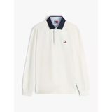 Tjm Rlx Ess Badge Rugby Erkek Bej T-Shirt - Dm0dm23070