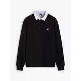 Tjm Rlx Ess Badge Rugby Erkek Siyah T-Shirt - Dm0dm23070