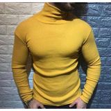 TK Moda Erkek Boğazlı Kazak - Standart - Hardal