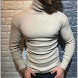 TK Moda Erkek Boğazlı Kazak - Standart - Krem