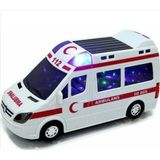 Tk Pilli 3D Işıklı Ve Sesli Oyuncak Ambulans Arabası