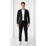 Tk6887 Pike Kumaş Jogger Pantolonlu Erkek Takım Elbise – Torba Cepli Tek Düğme Slim Fit Kombin