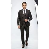 Tk6889 Erkek Slim Fit Takım Elbise Yelekli Modern Kesim Likralı Esnek Kumaş Kırışmaz Şık Düğün Davet Takımı