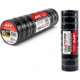 TKÇ 10 Adet Lüx Siyah Pvc Izolasyon Elektrik Bandı 0.13X19X11YDS 10MM - 1 Paket Gönderilir - 1 Pa - Beyaz