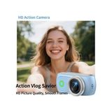 TKÇ 1080P Dijital Video Kamera (32GB) Kart Dijital Vlog Fotoğraf Makinesi Türkçe Mavi - Çok Renkli