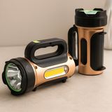 TKÇ 10W Solar & USB Şarjlı 2in1 El Feneri - Renkli Smd LED