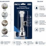 TKÇ 12 Adet Musluk Ucu Filtresi 2 Fonksiyonlu Spiralli Yaylı - 360° Derece Dönebilen Başlık 16-19MM