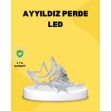 TKÇ 126 Led’li Yıldız Ay Perde Işık Prizden Çalışan Dekoratif Aydınlatma