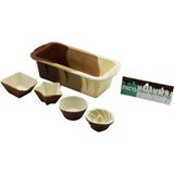 Tkç 13PCS Silikon Muffin - Baton Kek Kalıp Set BATON=11.5X25CM 3er Rüzgar Gülü - Yuvarlak - Y