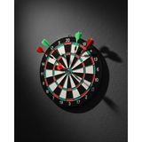 TKÇ 17 Inç Dart Tahtası Sağlam Ahşap Gövde ve Metal Iğneli Dart Okları - Renkli