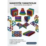 TKÇ 216 Parça 5mm Manyetik Top Seti | Sihirli Mıknatıslı Küp Yapı Oyuncak | Stres ve Rahatlama I�