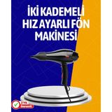 TKÇ 2200W Güçlü Motorlu Ergonomik Fön Makinesi