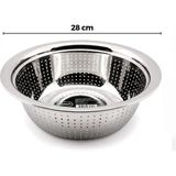TKÇ 28CM Kulpsuz Paslanmaz Metal Sepet Süzgeç