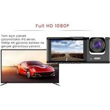 TKÇ Akıllı Full Hd 3 Kameralı Araç Içi Güvenlik Kamerası Ön-Arka-Iç Kayıt, Park Modu - 1