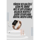 TKÇ Akıllı Saat 3 Kordonlu ve Aksesuarlı Bayanlar Için Şık Rose Renk