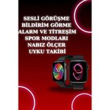 TKÇ Akıllı Saat Arama Görüşme Bildirim Görme Uyku ve Sağlık Takibi Nabız Ölçer 3 Kordon Hediy