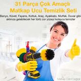 TKÇ Ally 31 Parça Çok Amaçlı Ev Banyo ve Araç Matkap Ucu Temizlik SETI-(5775)