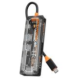TKÇ Ally 6in1 Type-C To Usb3.0 + Usb2.0 + Type-C Pd 100W + Sd + Tf + HDMI Çoğaltıcı Transparan Hub-
