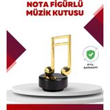 TKÇ Altın Nota Temalı Müzik Kutusu Müzikli Hediyelik - Renkli