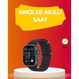 TKÇ Amoled Ekran 49MM Ultra Tasarım 3 Kordonlu Akıllı Saat - Renkli - Standart