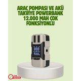 TKÇ Araç Akü Takviye Cihazı ve Lastik Şişirme Pompası 12.000 Mah - Renkli