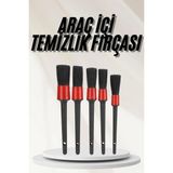 TKÇ Araç Içi LED Aksesuar 5 Farklı Detaylı Araba Temizlik Fırçası Oto Temizleme Fırçası - Renkli