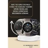 TKÇ Aynalı Bluetooth Kulaklık Yeni Nesil Akıllı Saat Titreşimli Nabız Ölçer Spor Modları