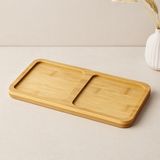 TKÇ Bambu 2 Bölmeli Yağdanlık Altlığı 20X10X0.8 cm