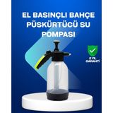 TKÇ Basınçlı Manuel Köpük Pompası 2l Ayarlanabilir Sprey Başlıklı Temizlik