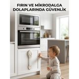 TKÇ Bebek Güvenlik Dolap Kilidi Çok Amaçlı Çocuk Emniyet Kilit Sistemi - 10 cm