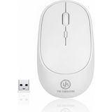 TKÇ Beyaz Renkli Ergonomik Sessiz Kablosuz Mouse – USB Alıcılı, Ofis ve Oyun Için Konforlu Bilgis