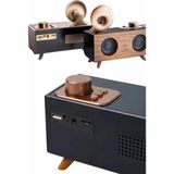 TKÇ Bluetooth Nostalji Speaker Radyo Gramofon Ahşap Renk Vintage