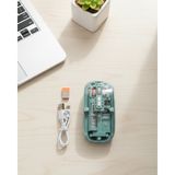 TKÇ Bluetooth ve 2.4g USB Destekli Pilli Kablosuz Şeffaf Mouse
