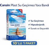 TKÇ Cansın Plast Su Geçirmez Yara Bandı 10'lu 1 Paket Waterproof First Aid Plaster - Beyaz - 2