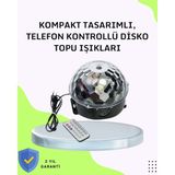 TKÇ Ev ve Parti Için Masaüstü Bluetooth Disko Topu Işık Gösterisi - Renkli