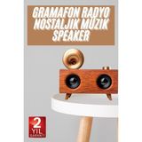 TKÇ Gramafon Nostaljik Radyo Yüksek Ses Kalitesi USB Tf Kart Aux