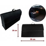 TKÇ Halı Bagaj Çantası Avadanlık Düzenleyici Organizer 30X50CM Siyah - Beyaz
