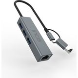 TKÇ Inca IUTP-03T USB Hubx3 USB 3.0 10 Gbps+Ethernet RJ45 1000MBPS Çoklayıcı - Beyaz