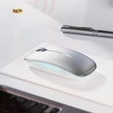 TKÇ Inphic M5 Kablosuz Fare Şarj Edilebilir Sessiz Kullanım 2.4g Işıklı USB MOUSE-(5775) - Gümüş