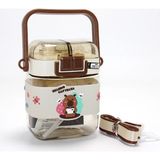 TKÇ Kapibara (Capybara) Desenli Çift Bölmeli Pipetli Çocuk Matarası ALK4650