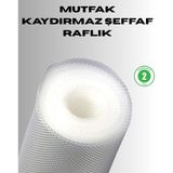TKÇ Kaydırmaz Şeffaf Raflık Çekmece Örtüsü 45X300 cm - 45 x 300 cm