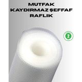 TKÇ Kaydırmaz Şeffaf Raflık Çekmece Örtüsü 45X300 cm - Renkli - 45 x 300 cm