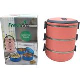 Tkç Koyu Pembe 3lü Sefer Tası Saklama Kabı 1.8lt (5492)