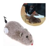 Tkç Kurmalı Kedi Eğitim Oyuncağı Tüylü Peluş Fare Yakalama Interaktif Sevimli Eğlenceli Oy