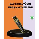 TKÇ LED Ekranlı Şarjlı Saç ve Sakal Kesme Makinesi Erkek Bakım Cihazı Çok Başlıklı Set