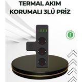 TKÇ Masa Üstü Çoklu Priz USB ve Type-C Çıkışlı Güç Dağıtıcı