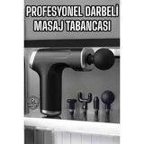TKÇ Masaj Tabancası 4 Başlıklı Kas ve Vücut Ağrıları Için Şarjlı Darbeli