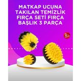 TKÇ Matkap Ucu Temizlik Fırçası Seti Banyo Fayans Zemin Için - Renkli