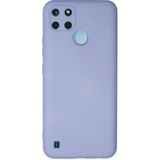 TKÇ Mey Ithalat® Realme C25Y Kılıf Nano Içi Kadife Silikon - Lila