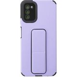 TKÇ Mey Ithalat® Samsung Galaxy A03S Kılıf Mega Standlı Silikon - Lila